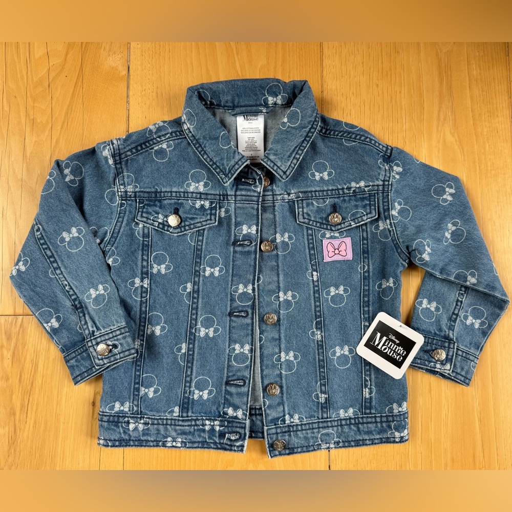 Disney Minnie Mouse girl Jean jacket. Never worn. New with tags. Super cute!